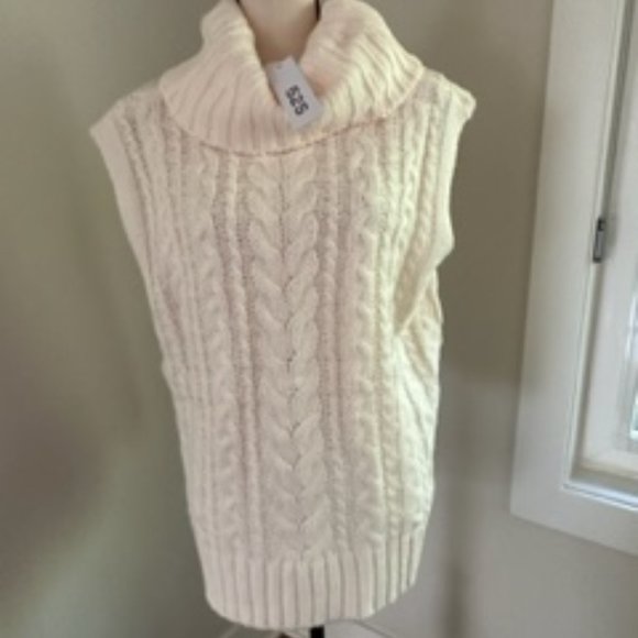 NWT - 525 America Sleeveless Cowl Neck Sweater Vest Size L - Picture 3 of 4